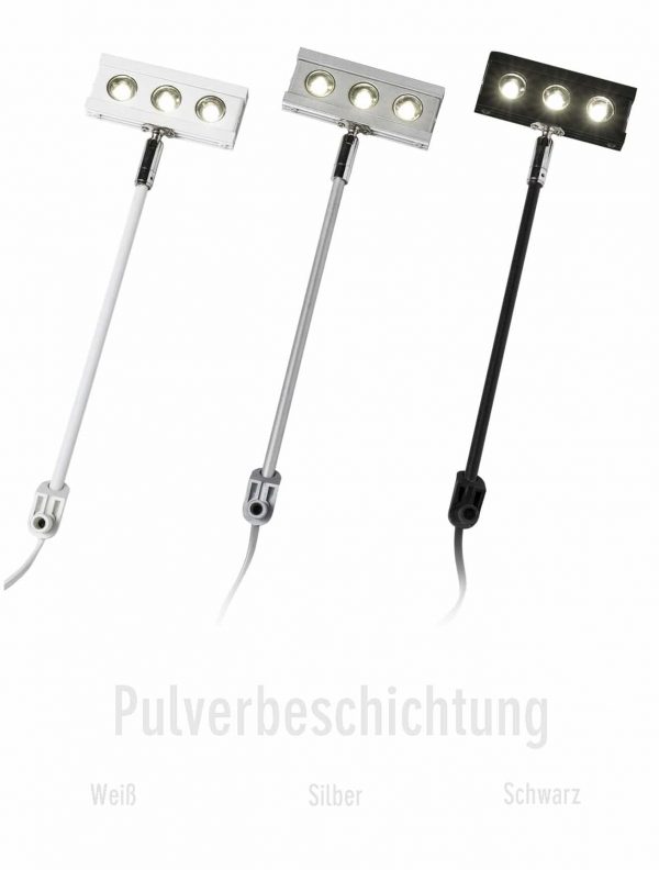 LED Spot in silber, schwarz, grau